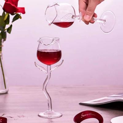 China Modern Creative Pink Borosilicate Glass Red Wine Glass Champagne Goblets for sale