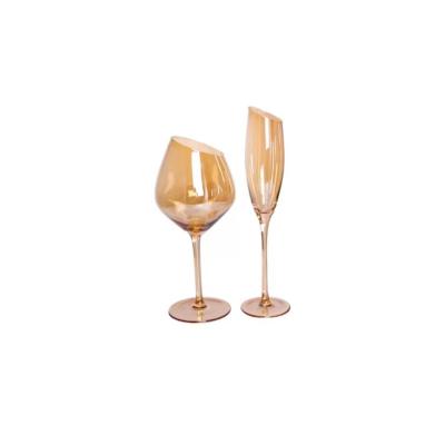 China Wholesale Modern Perfect Clear Luxury Soda Juice Drinking Goblet Crystal Glass Wine Water Wedding Party Red for sale