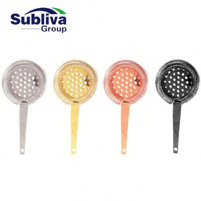 China Round Metal Stainless Steel Head Strainer With Straight Handle for sale