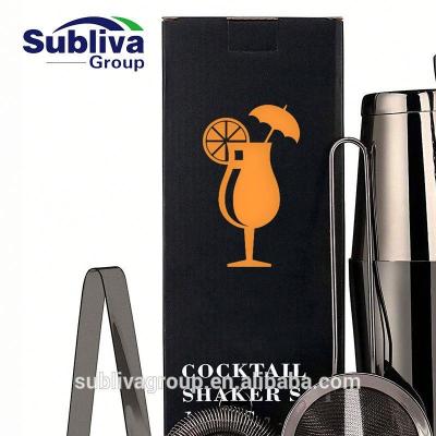 China Metal Cocktail Shaker Set 11 pieces - rectangular gift box for sale