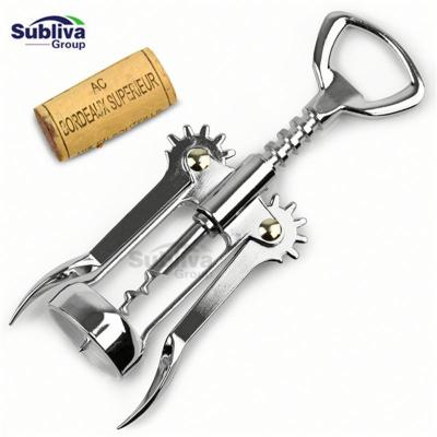 China Viable Wine Bottle Opener Zinc Alloy Bottle Openers Wing Corkscrew Wine Opener for sale