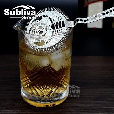 China Stainless Steel Scorpion Cocktail Strainer With Raindrop Pattern CTSN0021-SS for sale