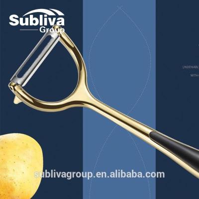 China Sustainable Gold Plated Deluxe Peeler for sale