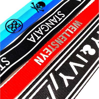 China 3D silicone silk screen printing elastic webbing printing accessories three-dimensional hot turn apparel hot word logo trademark for sale