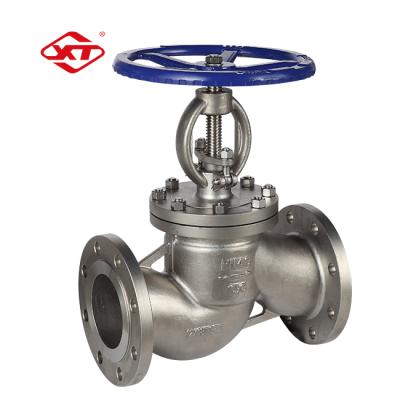 China Steam Stainless Steel GOST Flange Globe Valve J41W-40P DN150 Valve Globe Cage Construction for sale