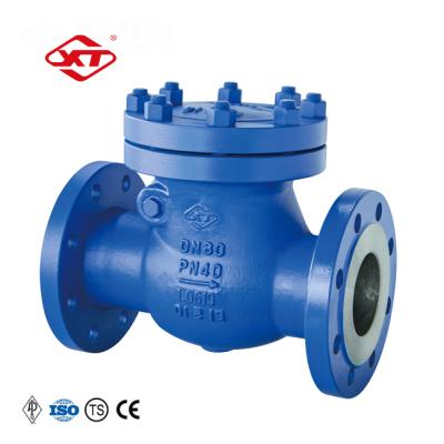 China General DIN Valve Manufacturer Direct Supply H44H-40P DN80 Flange Medium Voltage Check Valve for sale