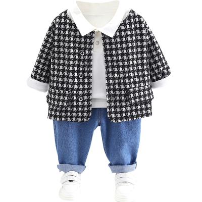 China The spring and autumn of the 2021 China-made children's casual three-piece suit 1-5 years old girls long-sleeved casual cardigan for sale