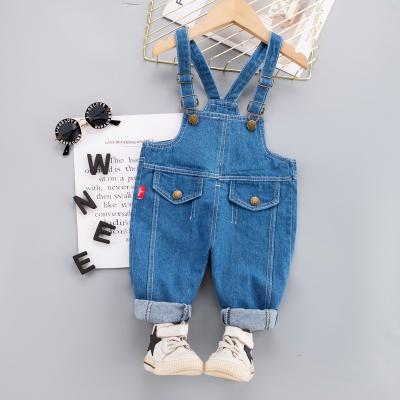 China Breathable Made In China 2021 1-4 Years Old Boys Kids Denim Overalls Pants for sale