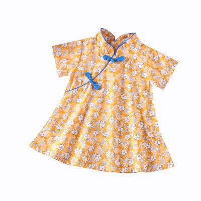 China 2021 casual made in China factory direct sales girl Chinoiserie little girl cute long skirt dress for sale