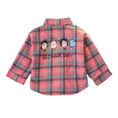 China 2021 Casual Made in China Children's Lapel Plaid Collar Senior 1-5 Years Boys Casual Shirt for sale