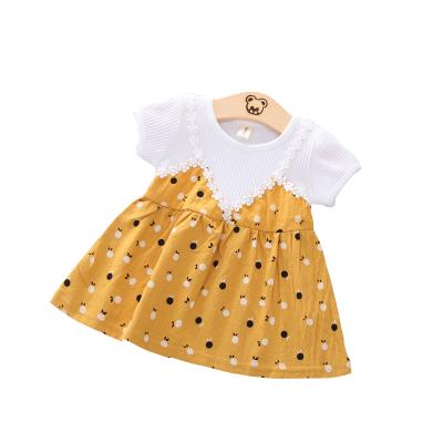 China 2021 casual made in china new summer children's bridle dress soft half to three years old for sale