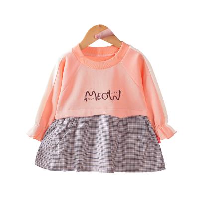 China Casual made in China 2021 new summer sweet girls 1-4 years old spring and autumn long-sleeved dress for sale