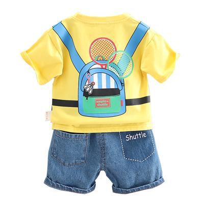 China 2021 summers new boy's sweater boy's suit summer thin non-casual suit baby casual short-sleeved 1-5 years old 3 for sale