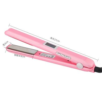 China Outdoor Private Label High Quality 2 in 1 LCD Ceramic Coating Function Ultrasonic Infrared Cold Flat Iron Hair Straightener for sale