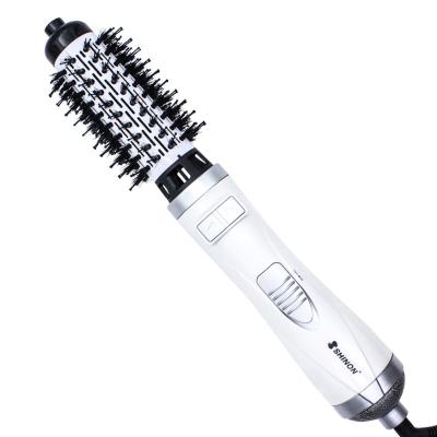 China Safety Private Label Custom 2 in 1 Styler Straightener Multifunctional Rotating Electric Hot Air Comb Brush Dryer for sale