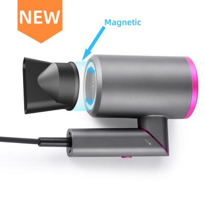 China 2000W Wholesale Ionic Hot and Cold Collapsible Professional Negative Ion Mini Travel Leafless Hair Blow Dryer with Diffuse Concentrator for sale