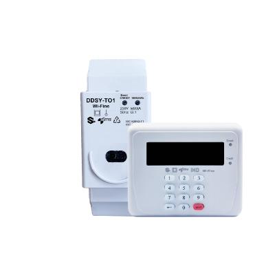 China Single phase Din-rail electric meter with intelligent RS485 communication modbus energy meter comply with DIN EN 50022 standard for sale