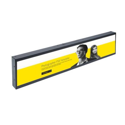 China 37 Inch Store Shelf Indoor Electronic Advertising Stretched Long Strip Bar LCD Screen Display for sale