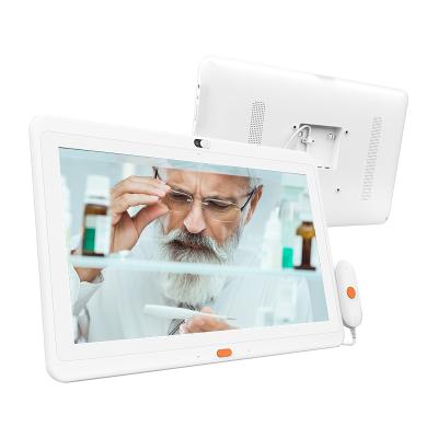 China Indoor Smart Hospital Sickbed Wall Mount 15.6 Inch IPS Android Touch All In One Digital Advertising Player for sale