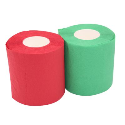 China Soft Package Tissue Paper Customized 3PLY Virgin Pulp Toilet Paper 4Roll Color High Quality Embossing Toilet Paper for sale