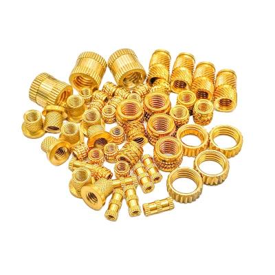 China Customized m3 m4 m5 m8 brass insert nut brass knurled hex insert nut for plastic for sale