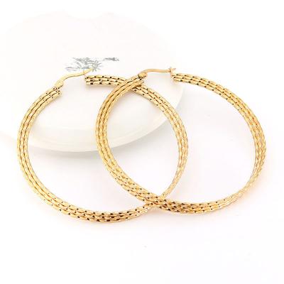 China TRENDY designer 18k gold thin layer earring, simple style stainless steel jewelry wholesale high quality earring jewelry for women for sale