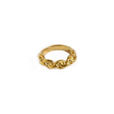 China 2022 New Arrival TRENDY Jewelry 18K Gold Plated Stainless Steeldesigner Jewelry Wholesale 18K Gold Plated Stainless Steel Rings for sale