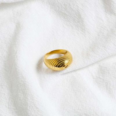 China 2021 New Fashion Gold Plated Jewelry Waterproof Top Rank Late Gold Plated Jewelry 316l Jewelry 18k Stainless Steel Rings for sale