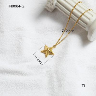 China TRENDY Gold Plated Fashion Necklaces 18k Gold Star Jewelry Stainless Steel Jewelry Wholesale for sale