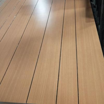 China Modern High Quality Cheap Gold Line 2.8mm Fluted Paper Faced Plywood for sale