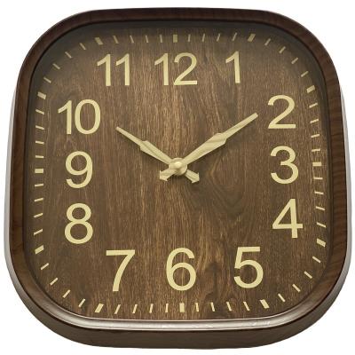 China Minimalist Square Wooden Unique Design Japan Style Modern Contracted Domestic Wall Clock Wall Watch for sale