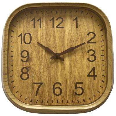 China Minimalist Modern Creative Household Contracted Wooden Square Wall Clock Unique Design for sale