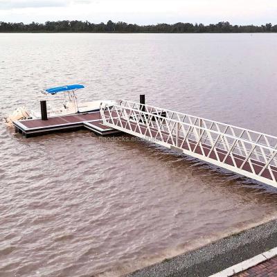 China Residential Or Personal Marina Jetty Maintenance Free Aluminum Floating Pontoons for sale