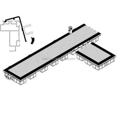 China Quality china maintenance free pontoon manufacturer built affordable marine grade aluminum dock pontoon system for sale