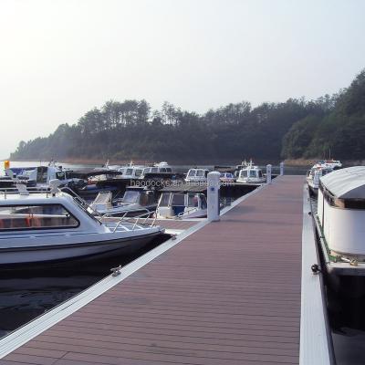 China Maintenance Free Commercial Marina Floating Jetty Project With Marine Grade Aluminum Plus WPC Decking for sale