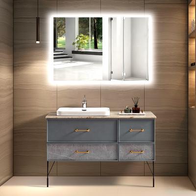 China New Design Hotel Bath Light Illuminated Bathroom Mirrors With LED Lights for sale