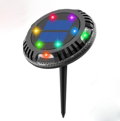 China Garden Solar Underground Light Waterproof Rotary Lamp Colorful Circular Dimming Garden Lawn Light for sale