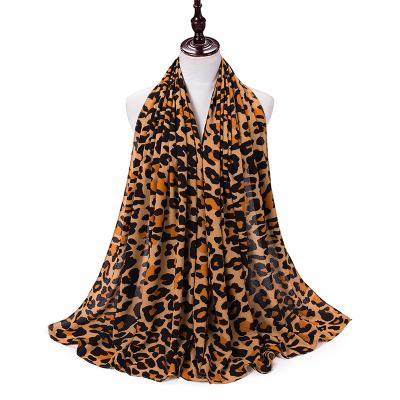 China Chiffon Women Leopard Scarf Chiffon Shawl Printed Scarf Long Scarves For Women 2022 Spring Summer for sale