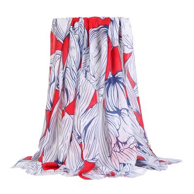 China Polyester Spring Autumn Woven Scarf Hijab Multi Color Floral Patchwork Scarves For Women Elegant Custom Scarf for sale