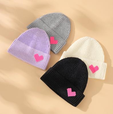 China COMMON simple women back all-match custom casual head knit pure color winter multicolor hat keep warm for sale