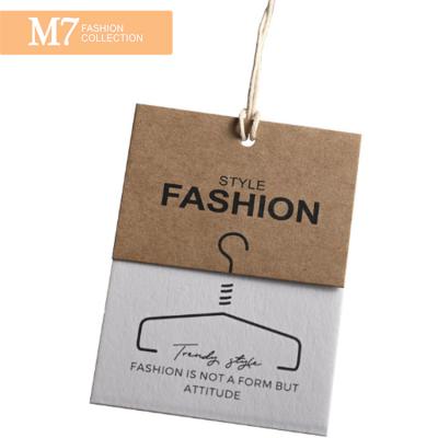 China DP086 Sustainable Fashion Custom Design Paper Clothing Price Tag For Clothes Label Apparel Wholesale Label for sale