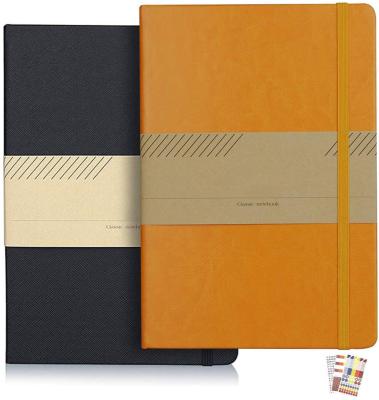 China Custom Leather Hardcover Amazon Hot Selling Hardcover Notebook A5 Notebook Leather Notebook With Elastic Hang for sale