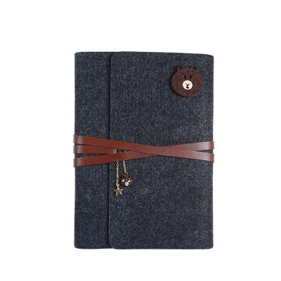 China Binding 6 Ring Binder Custom Notebook Printing Black Cloth Notebook Binding for sale