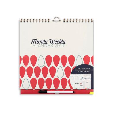 China Wall Calendar Custom Design Family Wall Calendar Weekly Printing Planner for sale