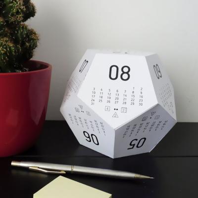 China Table Calendar 2020 Custom One Year Ball Paper Calendar Box for sale