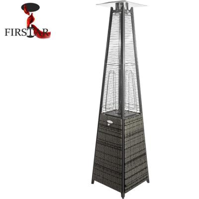 China Stored Outdoor Rattan Garden Patio Pyramid Heater for sale