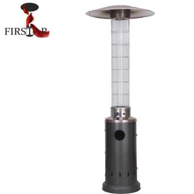 China Outdoor Round Glass Tube Patio Outside Gas Heater for sale