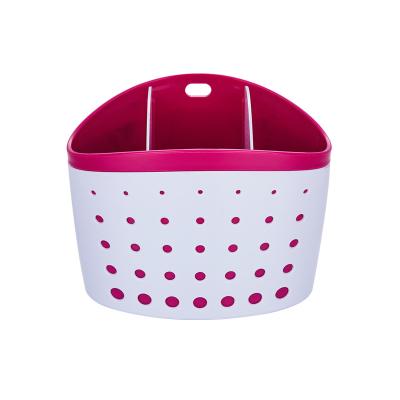 China Multifunctional Organizer Sponge Holder Kitchen Sink Cart Drain Sponge Soap Holder Storage Basket Viable Holder for sale