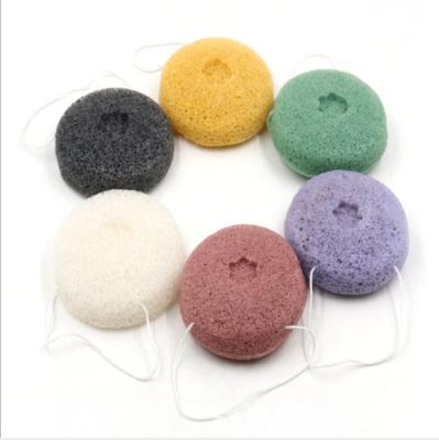 China Special Hot Selling Beautiful Circular Shape Face Sponge 100% Natural Natural Facial Sponge konjac for sale