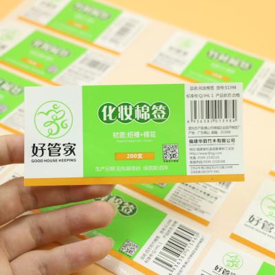 China Barcode Wholesale Price Round Art Paper Custom Size Printed Sticker Adhesive Label for sale